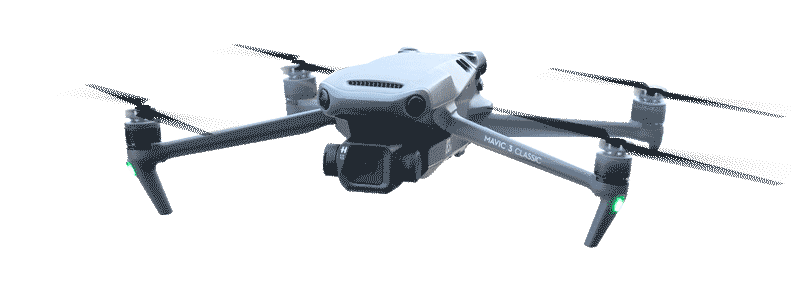 Drone aux hélices en rotation