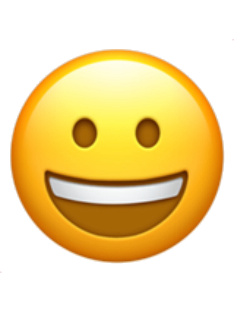 Émoji jaune avec un grand sourire