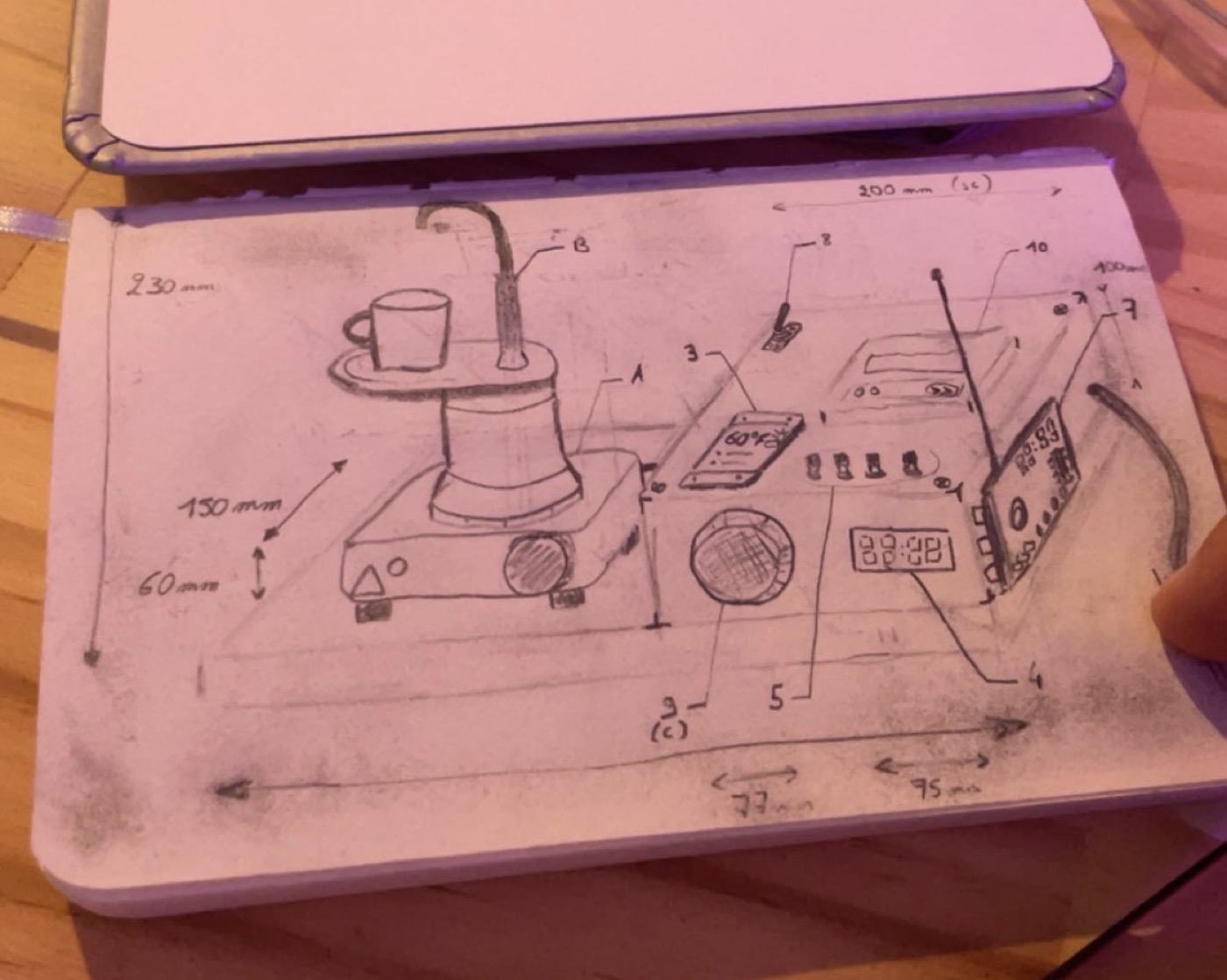 Croquis de la V1